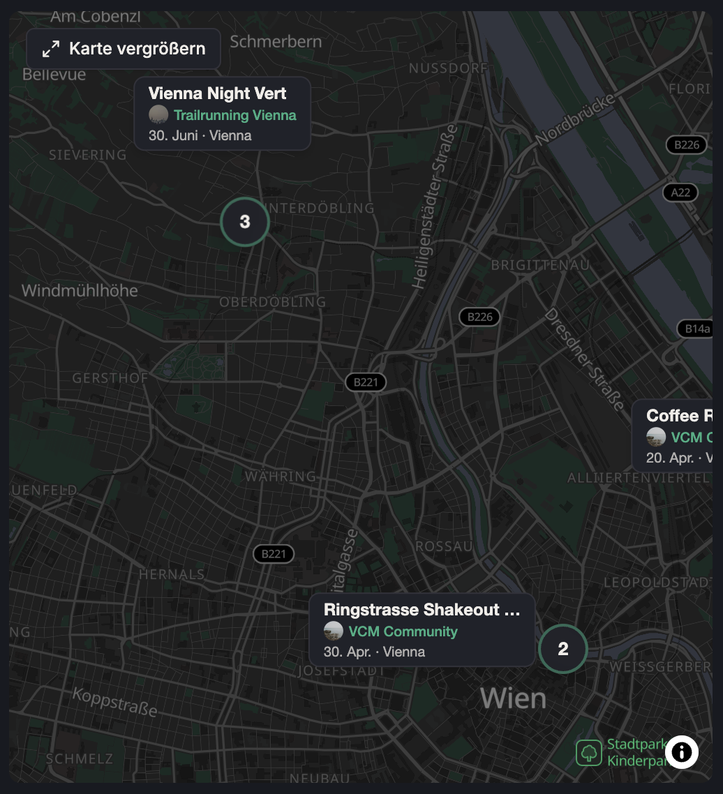 Neue Karten-Technik auf der Explore-Karte